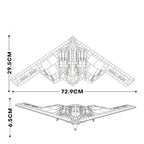 2063PCS B-2 Ghost Strategic Bomber Building Blocks Air Force Fighter Model Bricks Collection Desktop Display Kids DIY Toys Gifts