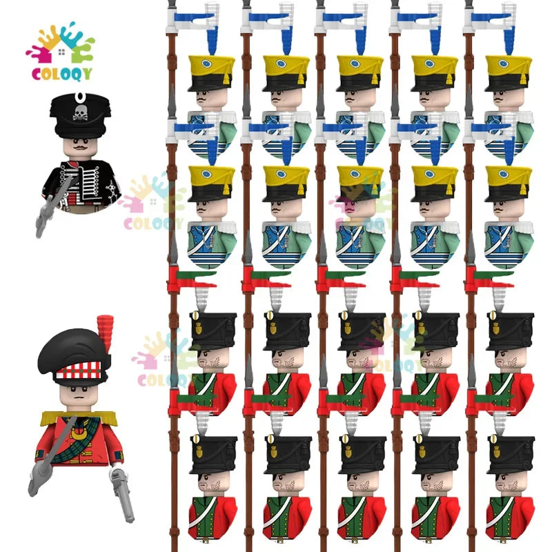 Kids Toys 22/10 Pcs Napoleonic Wars Military General Soldier Building Blocks Imperial Navy Figures Toys For Kids Birthday Gifts