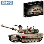 Military WW2 MOC Leopard 2A7 Army Main Battle Tank Soldiers Building Blocks Bricks M1 T90M Tank Set For Children Boys Gifts