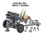 WW2 Germany Military Weapons Building Blocks Army Soldier Figure Anti-tank Gun Cannon Parts MOC Model Bricks Toys For Children ﻿