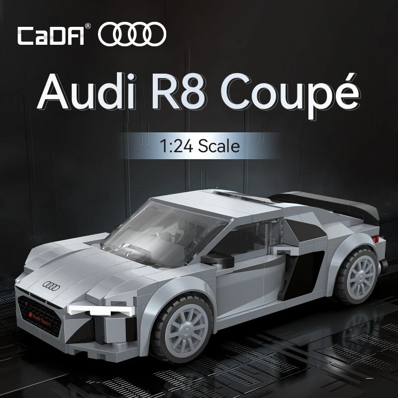 CaDA Officially Licensed 1:24 Building Block Car Set/Formula Racing Car/Classic Retro Car/Supercar/Off-Road Vehicle/Audi R8