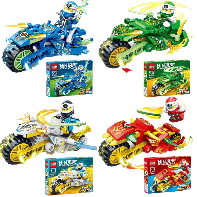 Technical Expert Famous Motorcycle Ninja Building Blocks Mini Model Action Figures Simulation Locomotive Transformation Toy Gift
