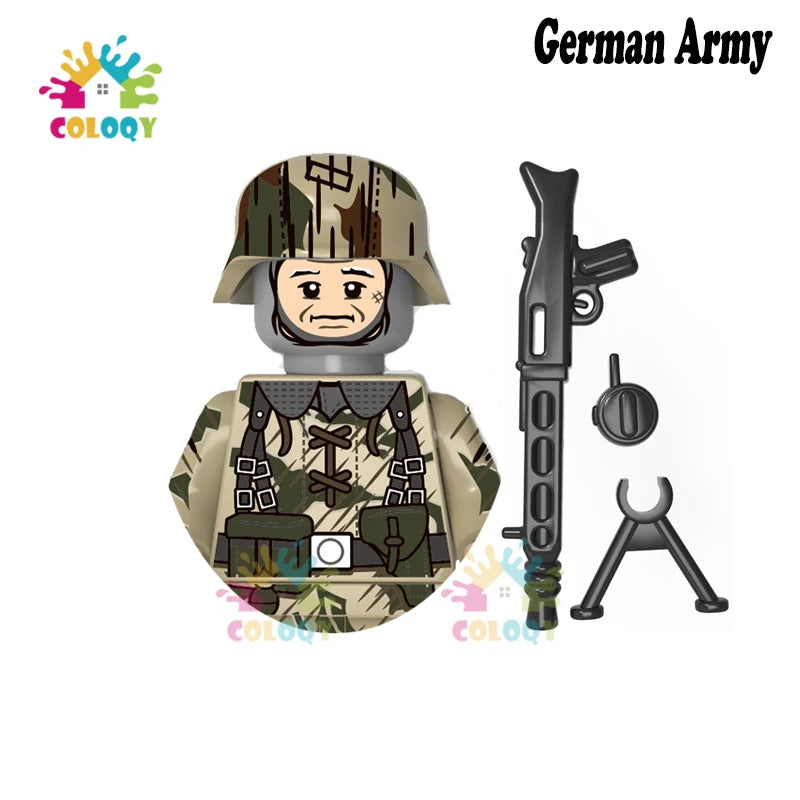 Kids Toys WW2 Soldiers Building Blocks Military Army Mini Action Figures Toys For Kids Christmas Gifts For Boys Birthday Gifts