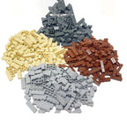 120PCS Random Striped Bricks MOC Building Blocks Toys Palace Castle Creative Figures Military City House Wall DIY Parts