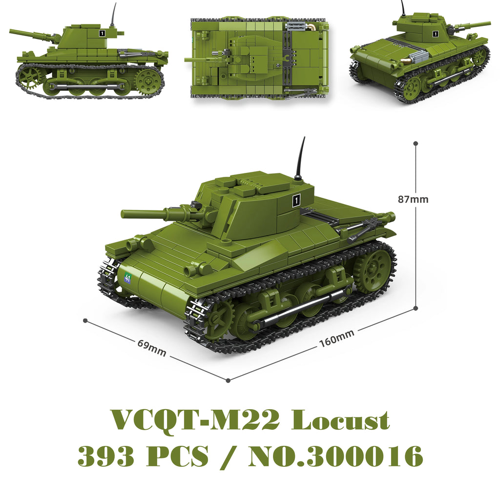 Military Tanks Stuart SdKfz251 PanzerVI Sherman US Army Quan Guan WW2 Soldier Figure Model Building Block Brick kid Children Toy