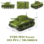 Military Tanks Stuart SdKfz251 PanzerVI Sherman US Army Quan Guan WW2 Soldier Figure Model Building Block Brick kid Children Toy