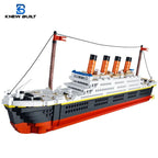 KNEW BUILT Titanic Cruise Ships Model Mini Building Blocks Toys Kits for Girls Gift Adult Assemble Brick Decoration with Dolls
