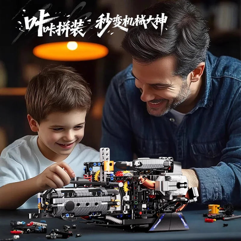 IN STOCK MOC Technical 1:5 Motorcycle Nine Building Blocks Assembling Locomotive Bricks Model Toys for Boys Birthday Gift Set