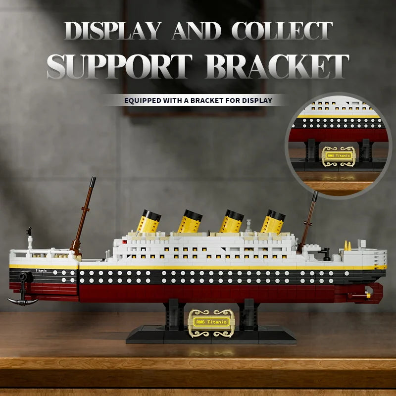 New Arrival Kids Building Blocks Assembly Toy Titanic Male and Female Puzzle Cruise Ship Model Children's Toy Christmas Gifts