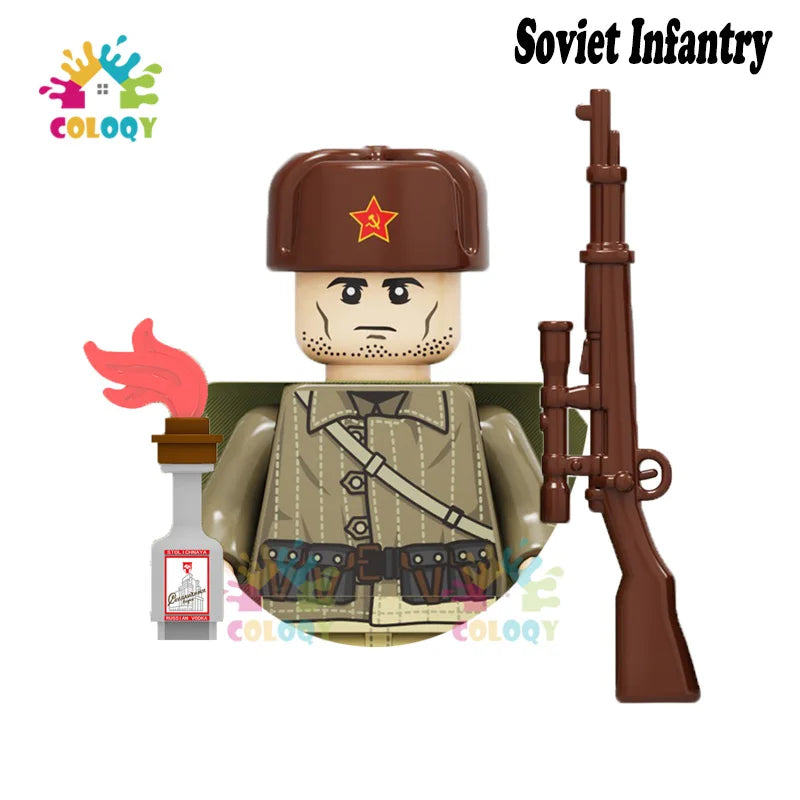 Kids Toys WW2 Soldiers Building Blocks Military Army Mini Action Figures Toys For Kids Christmas Gifts For Boys Birthday Gifts