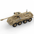 WW2 Military Army Soldiers World War 2 Sd.Kfz.234 Heavy Armored Vehicle Model Building Blocks Bricks MOC Children's DIY Toys