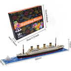 4000+Pcs Titanic Model Cruise Ship Building Blocks MOC Boat Bricks Collection DIY Construction Toys for Children Gift