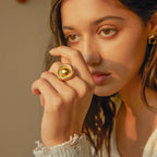 18k vergoldeter, filigraner Edelstahl-Spiral-Design-Ring, der einen offenen Ring umschließt, leicht, gemütlich, rostfrei, Bijoux Femme Gala Geschenk