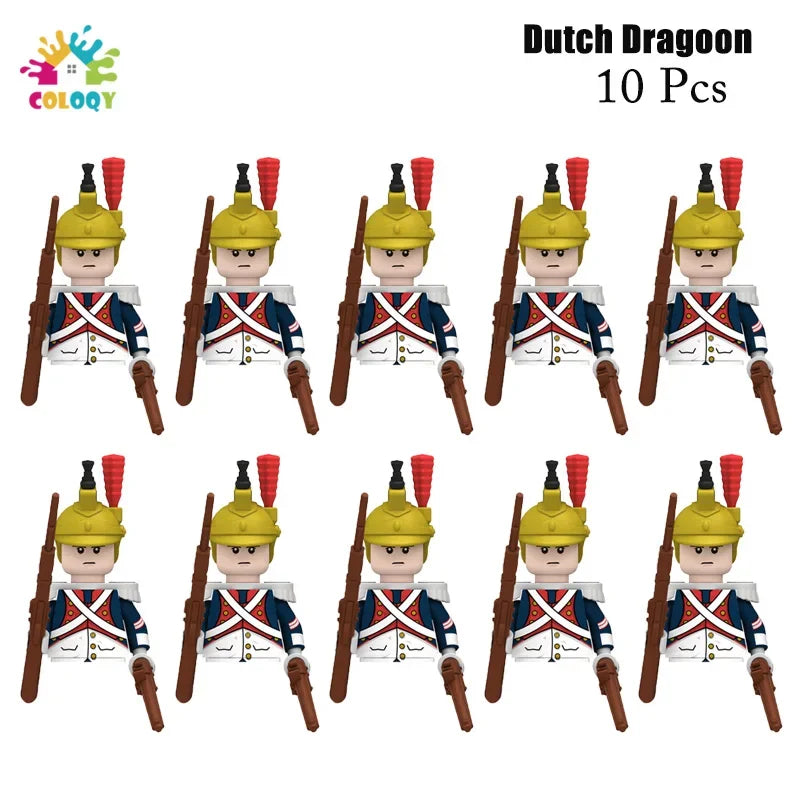 Kids Toys 22/10 Pcs Napoleonic Wars Military General Soldier Building Blocks Imperial Navy Figures Toys For Kids Birthday Gifts