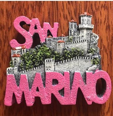 SAN Marino Badge Tourism Souvenir Decorative Crafts Collection Gift  3d National Emblem Magnet Refrigerator Sticker - Grand Goldman