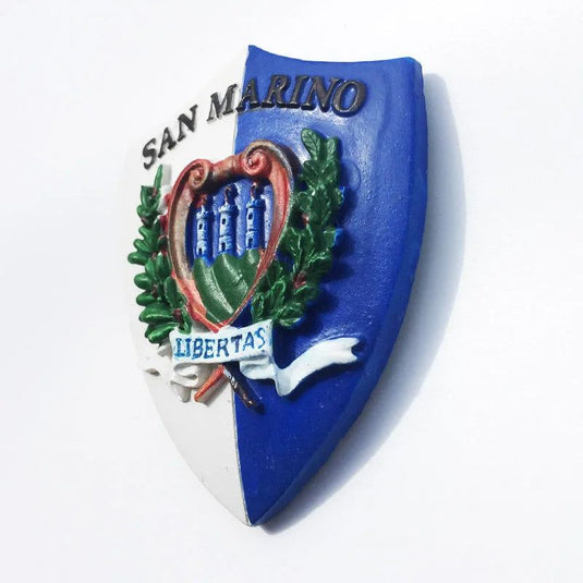 SAN Marino Badge Tourism Souvenir Decorative Crafts Collection Gift  3d National Emblem Magnet Refrigerator Sticker - Grand Goldman