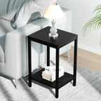 SAYGOER Black Coffee Table Simple Modern Rectangular Center Table Open Space Minimalist for Living Room Home Office Industrial Cocktail Tables, Easy Assembly, 39.37 x 19.69 x 17.72 - Grand Goldman