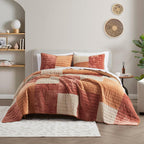 SHALALA Velvet Quilt King Size,Striped Bedding Set,Lightweight Velvet Comforter,Luxurious Cozy Bedspread and Coverlet with Soft Brushed Microfiber Back for All Season(King,Army Green) - Grand Goldman