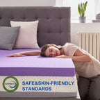 SINWEEK 2 Inch Gel Memory Foam Mattress Topper Ventilated Soft Pressure Relieve Mattress Pad, Breathable Bed Topper, CertiPUR-US Certified, Twin Size - Grand Goldman