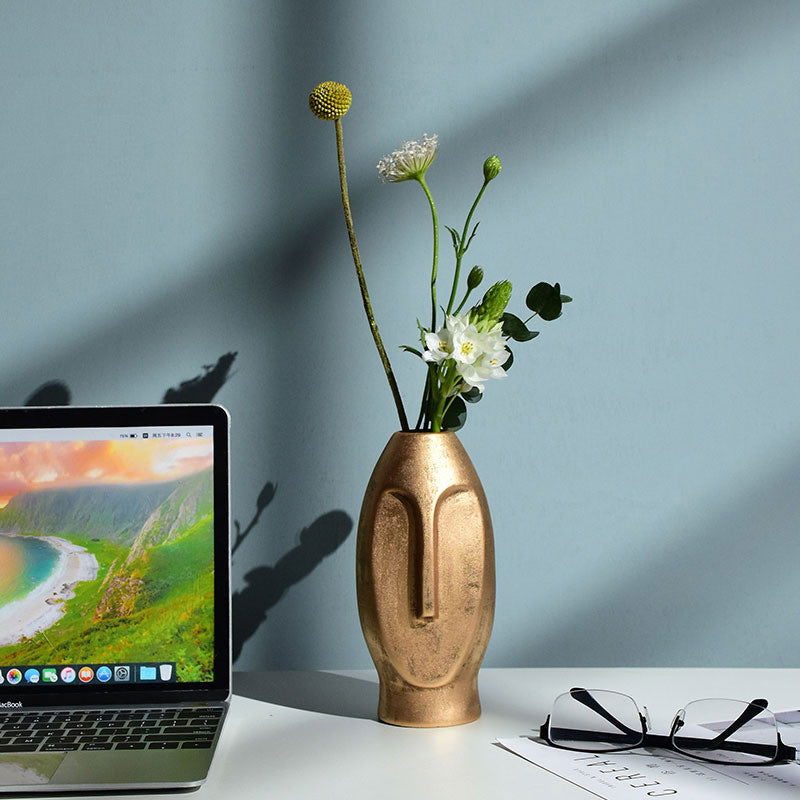 SOCIETY Modern Ceramic Vases for Room Living Room Decoration Handicraft Ornaments Flower Arrangement - Grand Goldman