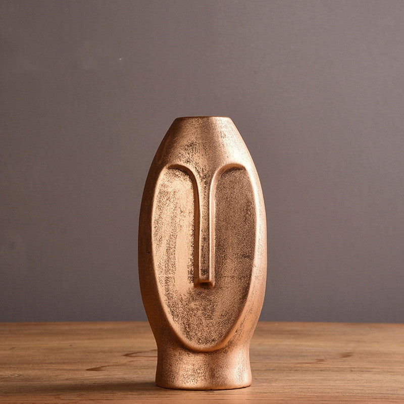 SOCIETY Modern Ceramic Vases for Room Living Room Decoration Handicraft Ornaments Flower Arrangement - Grand Goldman