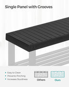 SONGMICS Shoe Rack Bench, 3-Tier Bamboo Shoe Storage Organizer, Entryway Bench, Holds Up to 286 lb, 11.3 x 27.6 x 17.8 Inches, for Entryway Bathroom Bedroom, Black ULBS04H - Grand Goldman