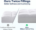 SOPAT Mattress Topper Queen Size Extra Thick Mattress Pad 8-21" Deep Pocket Soft Down Alternative Fill Mattress Protector Pillow Top Mattress Cover (60x80 Inches, White) - Grand Goldman