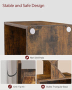 SUNMORY 6 Tier Tree Bookshelf, Small Bookcase with Storage Cabinet, Modern Tall Narrow Bookshelves Organizer, Floor Standing Book Shelf for Bedroom/Living Room/Home Office/Corner, Rustic Brown - Grand Goldman