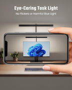 SUPERDANNY LED Desk Lamp for Office Home, Eye-Caring Desk Light with Adjustable Gooseneck, 12W Touch Control Dimmable Brightness, Architect Clamp Lamp with USB Adapter for Reading Study Workbench - Grand Goldman