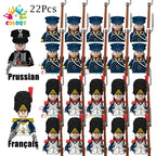 Kids Toys 22/10 Pcs Napoleonic Wars Military General Soldier Building Blocks Imperial Navy Figures Toys For Kids Birthday Gifts