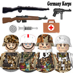 Kids Toys WW2 Building Blocks 4pcs/set US UK Soviet Soldiers Mini Action Figures Educational Toys For Kids Boys Christmas Gifts