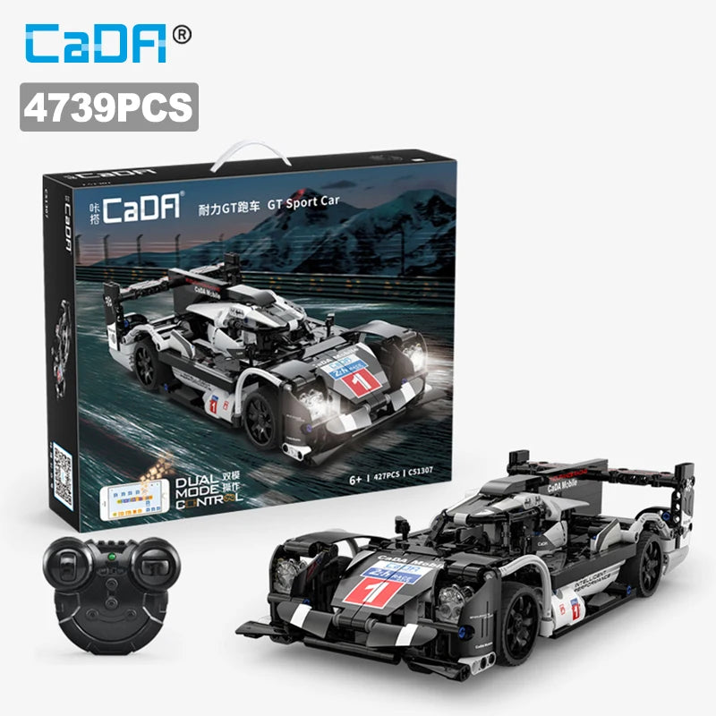 Cada 427pcs Phone APP Remote Control GT Sports Car Model Building Blocks City Expert RC Racing Car Bricks Toys For Kid Gifts