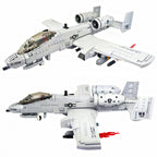 961PCS WW2 A10 Warthog Plane Fighter Jet Building Blocks Set Air Force Airplane Model Kits Bricks Toy Gifts for Teens and Adults