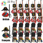Kids Toys 22/10 Pcs Napoleonic Wars Military General Soldier Building Blocks Imperial Navy Figures Toys For Kids Birthday Gifts