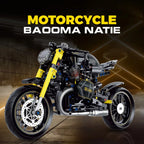 MOC Technical 1:8 Motorcycle Building Blocks Assembling Sports Car Bricks Toys for Boy Christmas Gift Educational Toy Set 563PCS