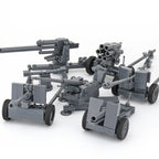 WW2 Germany Military Weapons Building Blocks Army Soldier Figure Anti-tank Gun Cannon Parts MOC Model Bricks Toys For Children ﻿