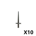 MOC Medieval Military Weapons Building Blocks Parts Castle Knights Soldier Sword Bow Crossbow Helmet Spear Model Bricks Boy Toys