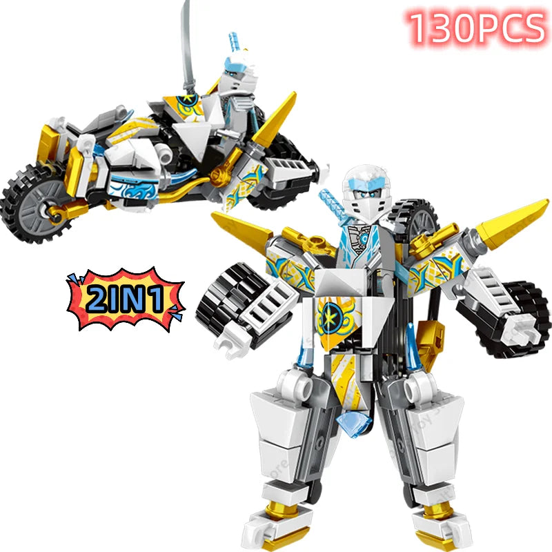 Technical Expert Famous Motorcycle Ninja Building Blocks Mini Model Action Figures Simulation Locomotive Transformation Toy Gift