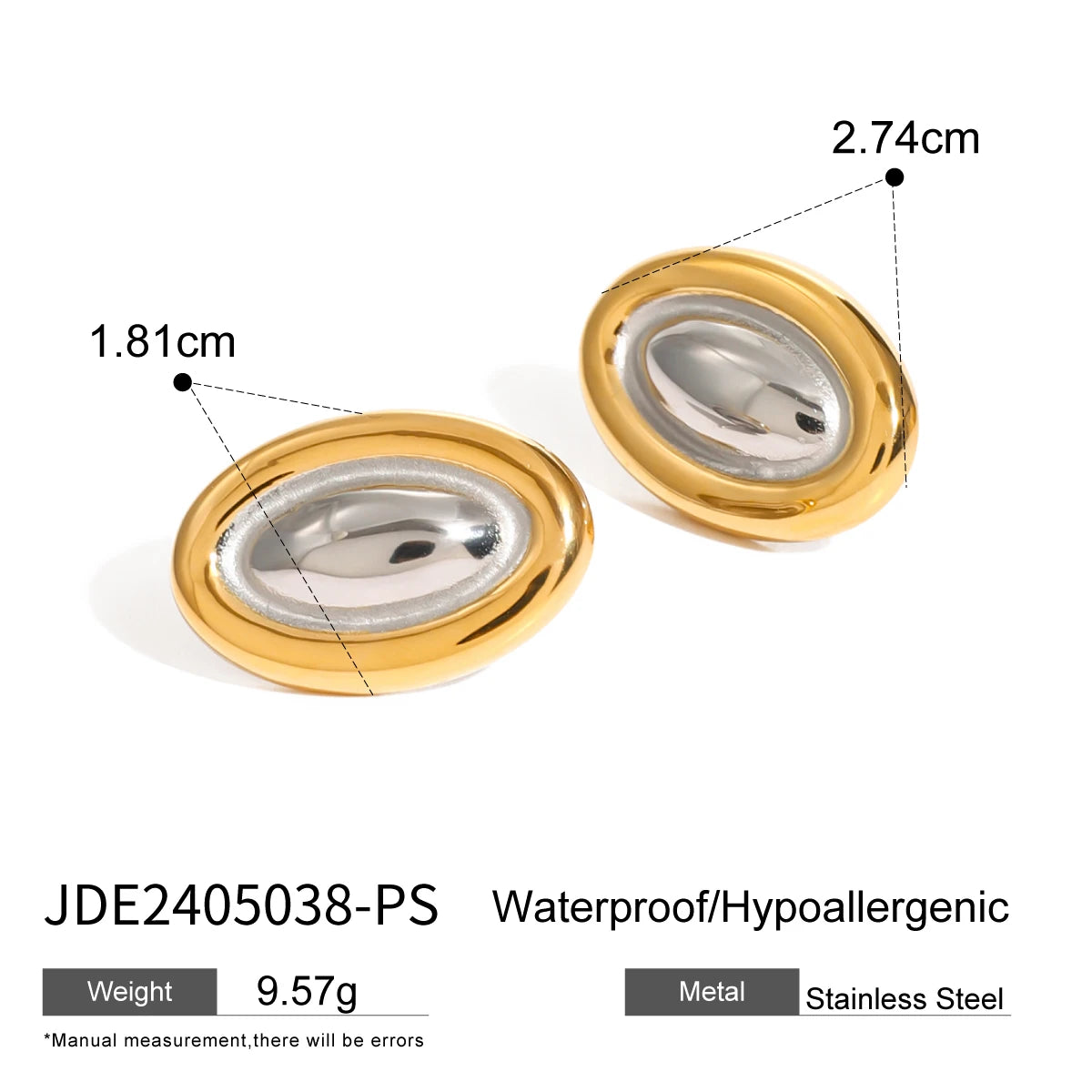 18K PVD-beschichtete Edelstahl-Ohrringe mit unregelmäßigen Erhebungen in Farbangleichung, geometrisch, wasserdicht, exquisite Schmuckgeschenke für Frauen