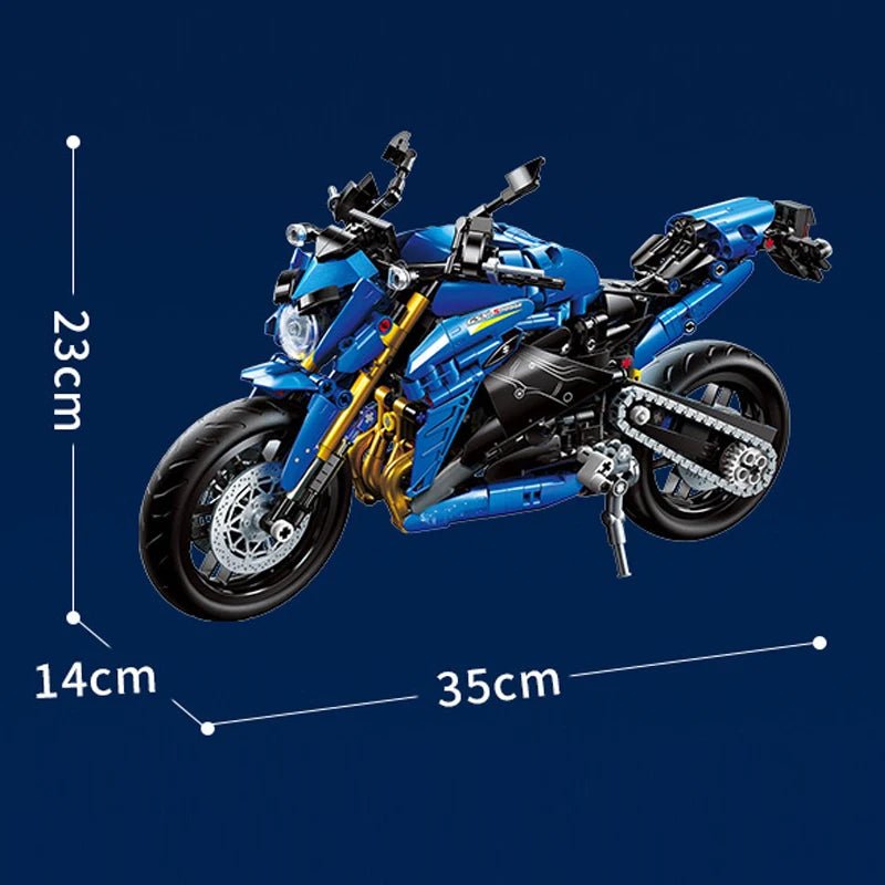 IN STOCK MOC Technical GSX-S1000 Motorcycle Building Blocks Bricks Assembling Model Toys for Children Birthday Gift Set