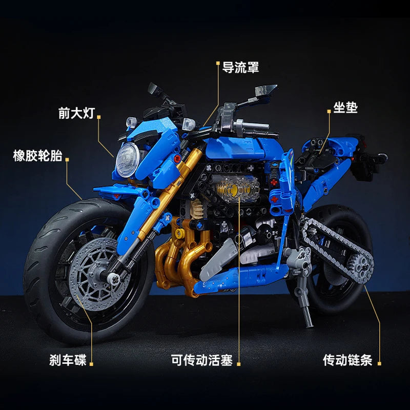 IN STOCK MOC Technical GSX-S1000 Motorcycle Building Blocks Bricks Assembling Model Toys for Children Birthday Gift Set