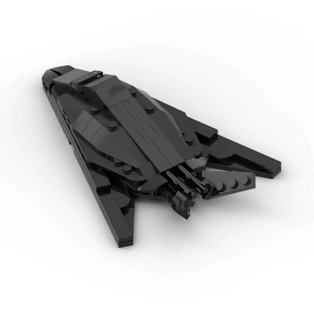 MOC Building Blocks Military Series F-117 Nighthawk Stealth Fighter Jet with Stand Aircraft Model Children's Assembly Toy