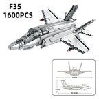 1600PCS F-35 Lightning II Fighter Jet Building Blocks Bomber Shipboard Aircraft Model Bricks Desktop Decoration Kids Toy Gifts