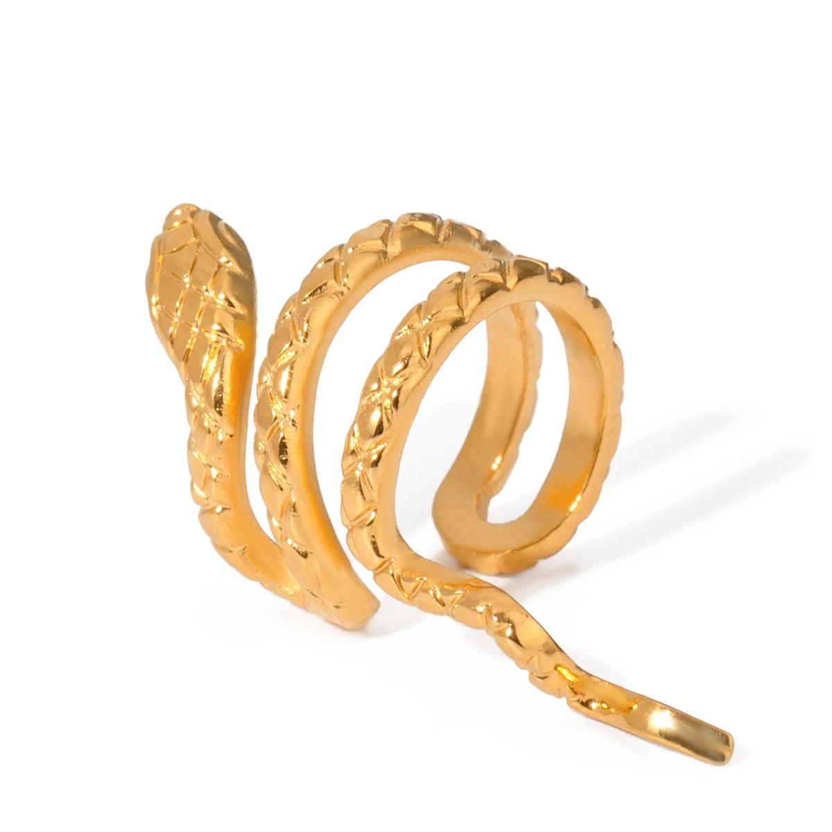 Minimalistisk 18K rustfrit stål vandtæt serpentinhammer korn øreknogleklemme Kvinder Anti-allergisk Elegant charme daglige smykker