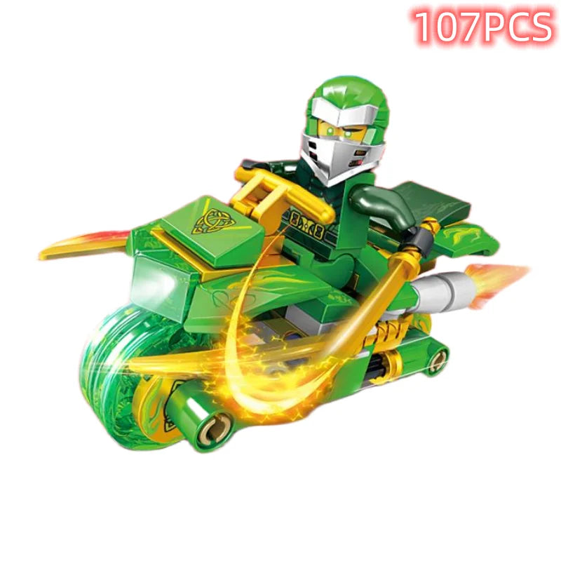 Technical Expert Famous Motorcycle Ninja Building Blocks Mini Model Action Figures Simulation Locomotive Transformation Toy Gift