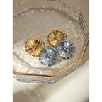 18k Gold Plated Stainless Steel Delicate  Small Daisy-shaped Round Earrings Women Charming Waterproof Statement Jewelry