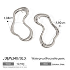 18K Gold Plated Anti Allergic Stainless Steel Atypical Irregular Cutout Earrings Charm Daily Exquisite Jewelry Bijoux Femme