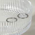 Stylish 18K Gold Plated Stainless Steel Simple Steel Color Hoop Earrings Women Charms Water Resistant Chic Jewelry