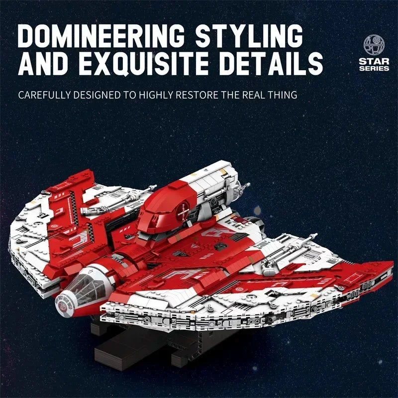 5749PCS UCS T6-Shuttle Spacecraft Model Building Blocks Military Space Jet Aircraft Bricks DeskTop Display Toys For Boy Gift MOC