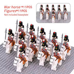 10pcs Napoleonic Wars Military Soldiers Building Blocks WW2 Mini Figures French British Fusilier Rifles Weapons Toys For Kids